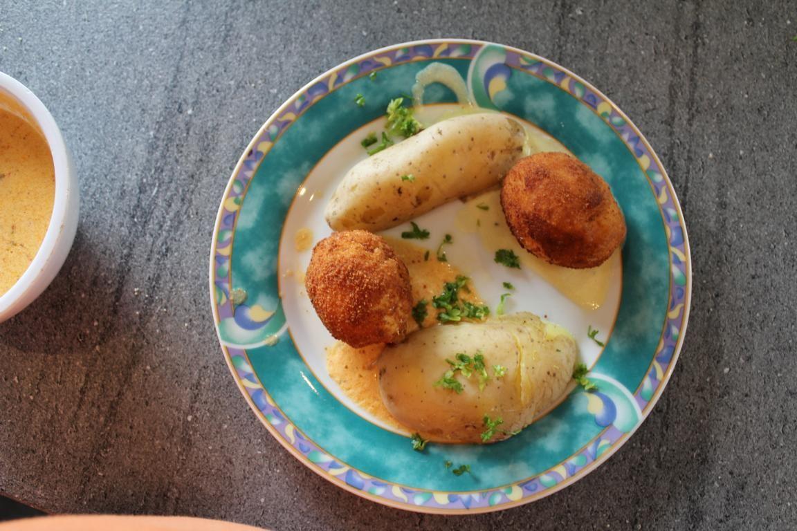 Frittierte Eier mit zweierlei Senfsoßen nach einem Rezept von NDR-TV ...