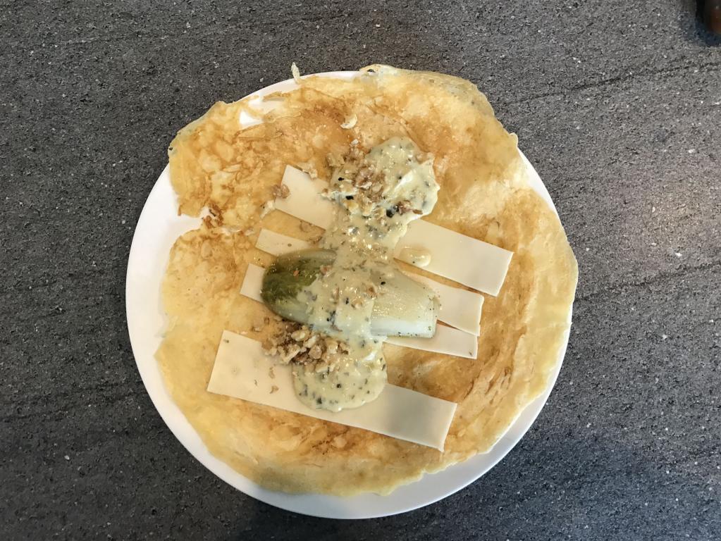 Natürlich wird die Galette noch zusammengeklappt!!!